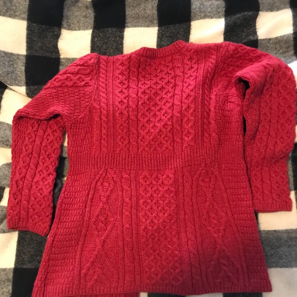 Aran Sweater Market 100% merino wool long length cardigan - Picture 6 of 7